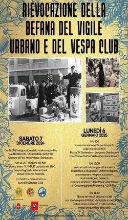 Rievocazione della Befana del Vigile Urbano e del Vespa Club 2024