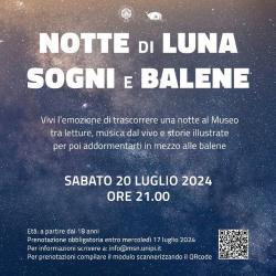 Notti di luna, sogni e balene al Museo di Storia Naturale di Calci